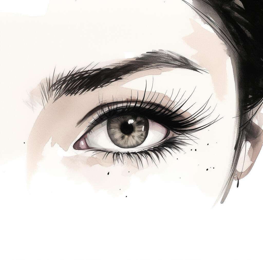Yume_soins_esthetiques_teinture_cils_sourcils_Chinese_traditional_ink_painting_style_closeup_on_eyes